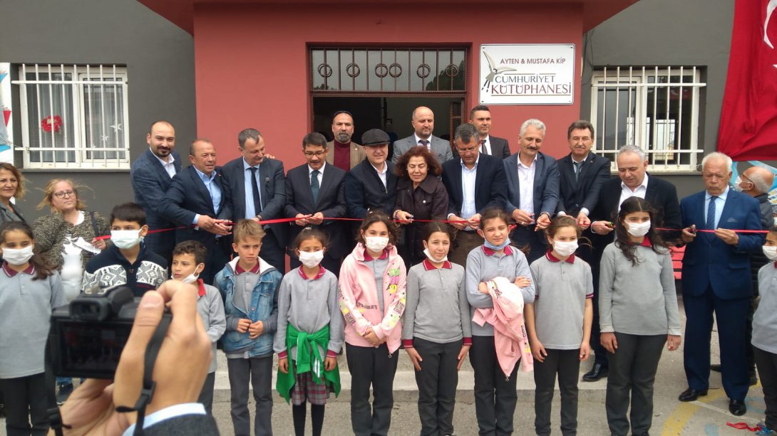 Hacıhaliller Şehit Hikmet Onan İlk-Ortaokulu'nda Kütüphane Açılışı