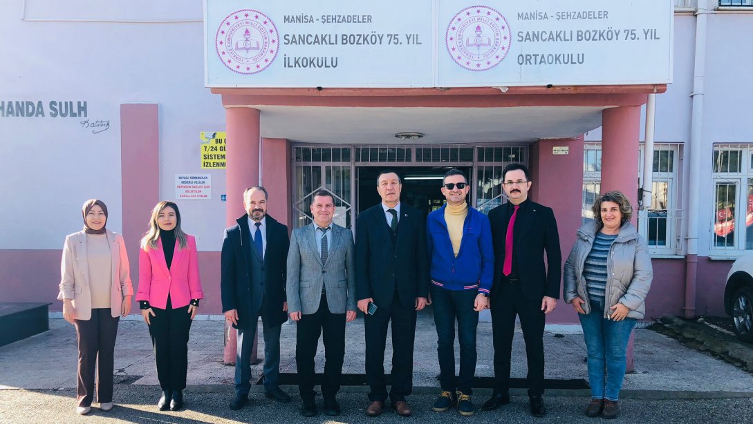 İlçe Milli Eğitim Müdürümüz Bayram IŞIK Sancaklı Bozköy 75.Yıl İlk-Ortaokuluna iade-i ziyarette bulundu.