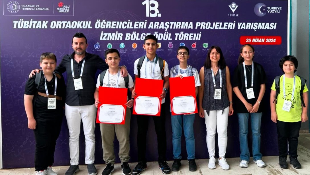 18.Tübitak Ortaokul Öğrencileri Araştırma Projeleri İzmir Bölge Ödül Töreni